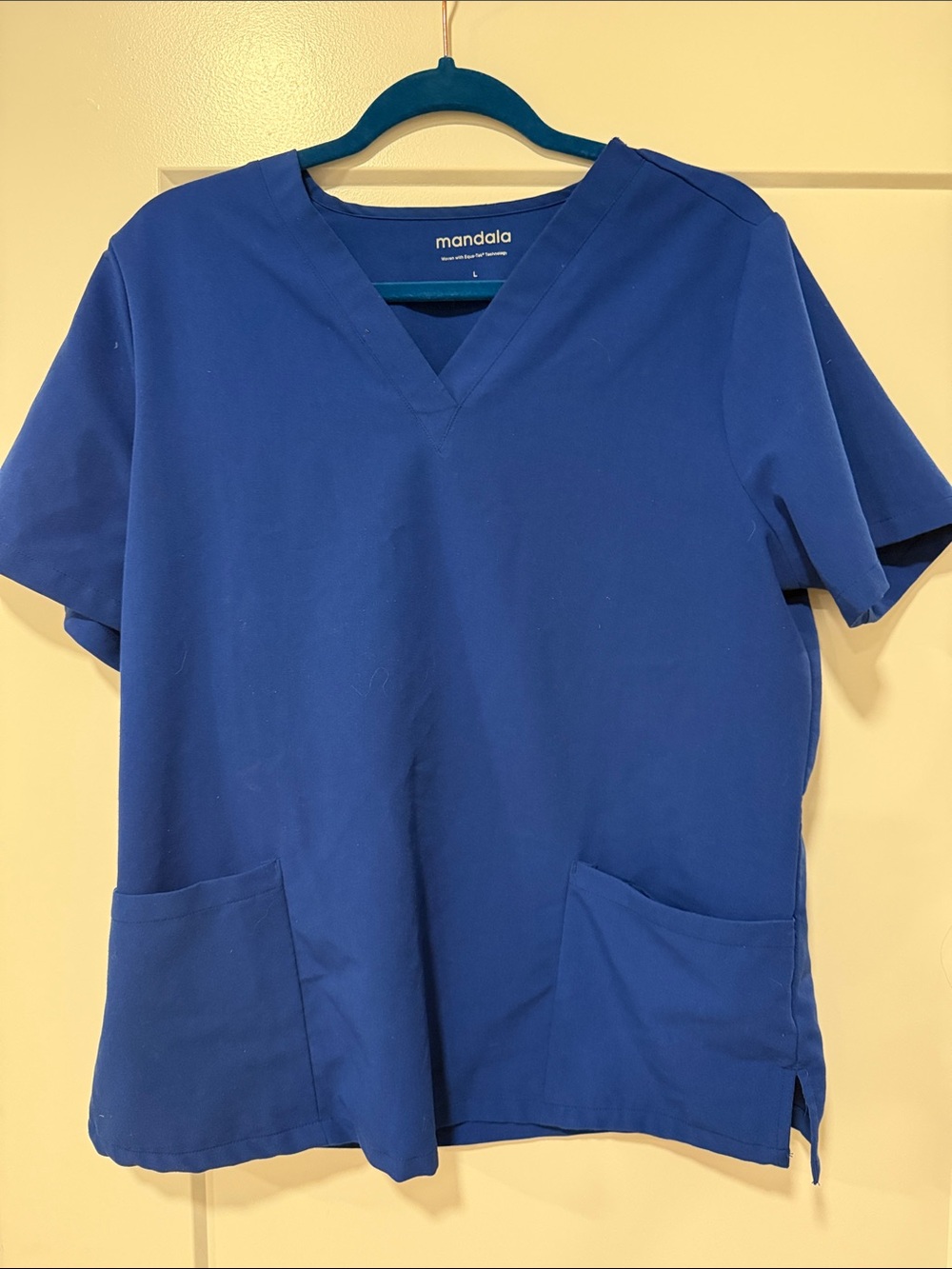 Mandala Professional Scrub Top in Royal Blue